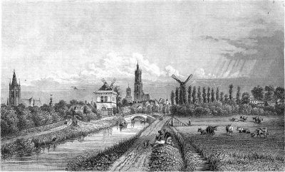 Delft - van de Haagsche vaart gezien